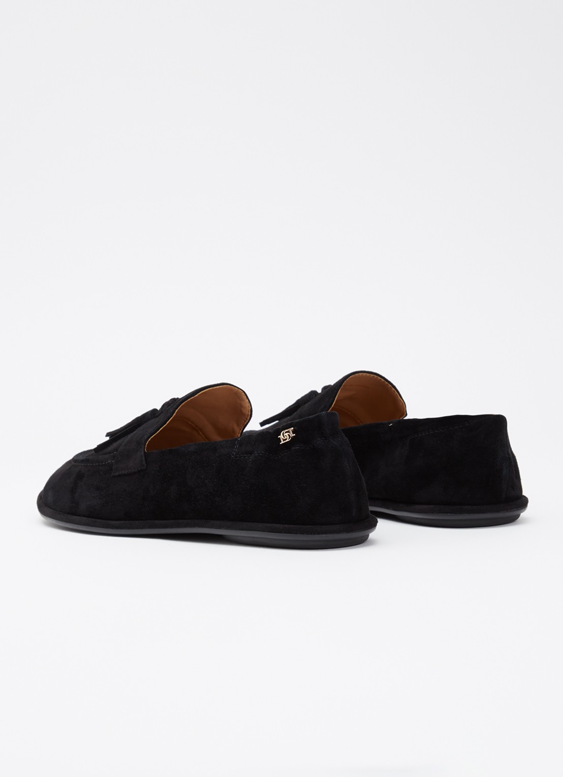 Dune London Grounding loafer van suède - achterkant zwart