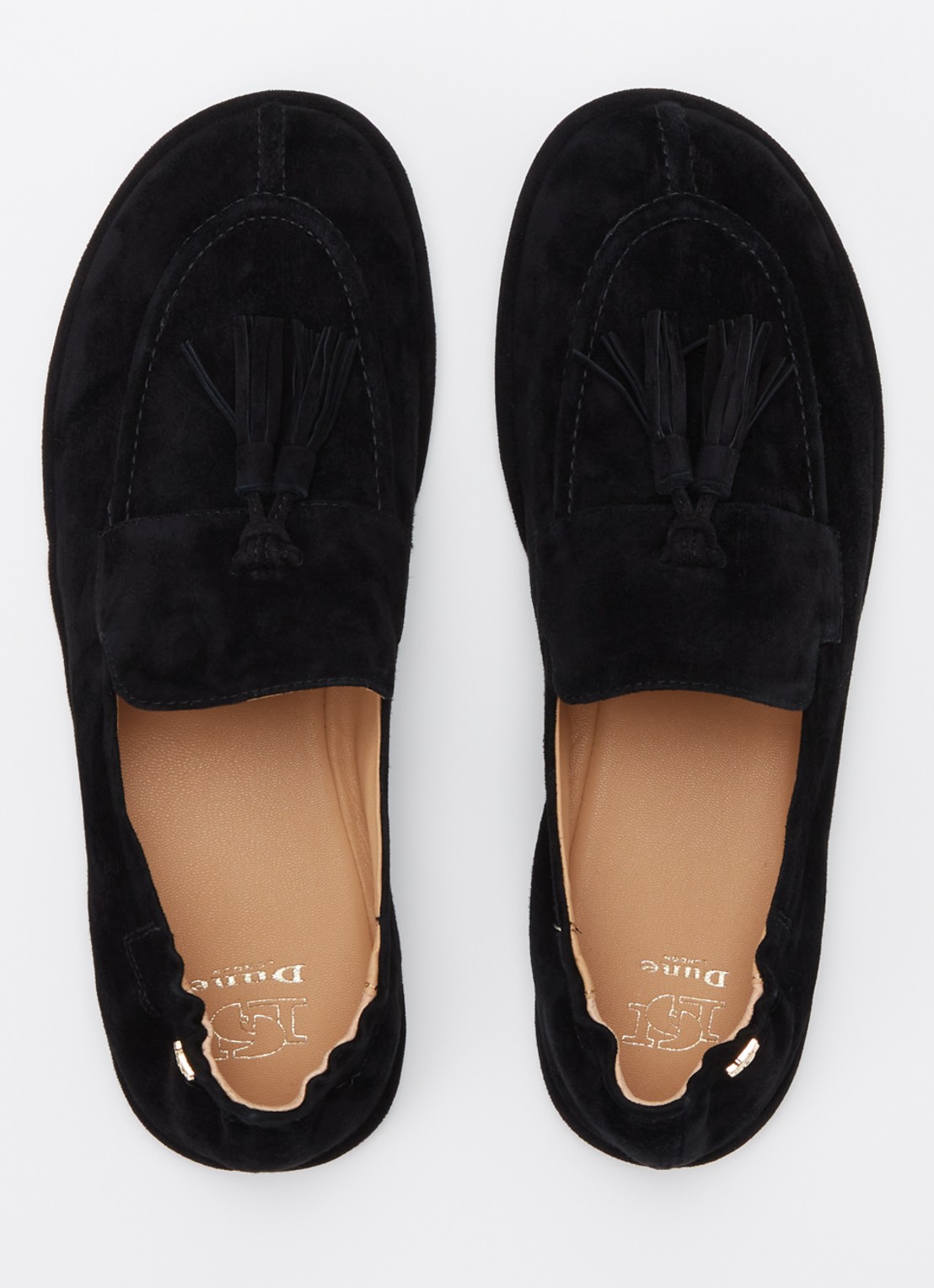 Dune London Grounding loafer van suède - detail 4 zwart