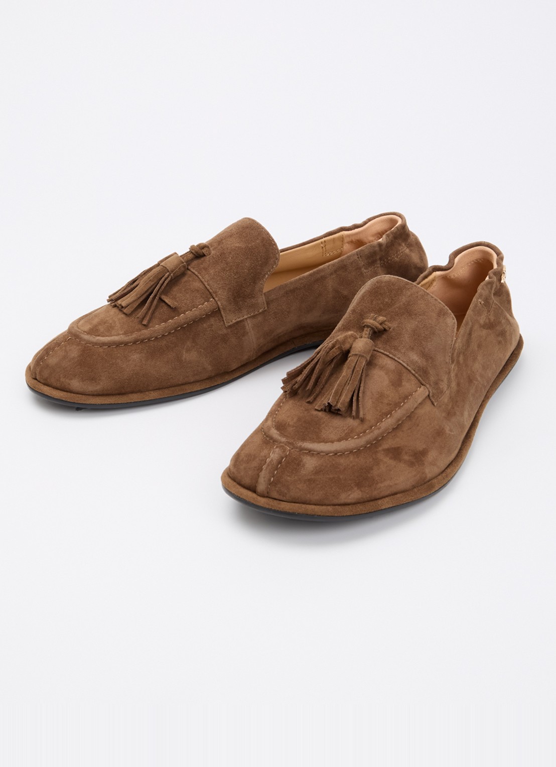 Dune London Grounding loafer van suède - detail 3 cognac