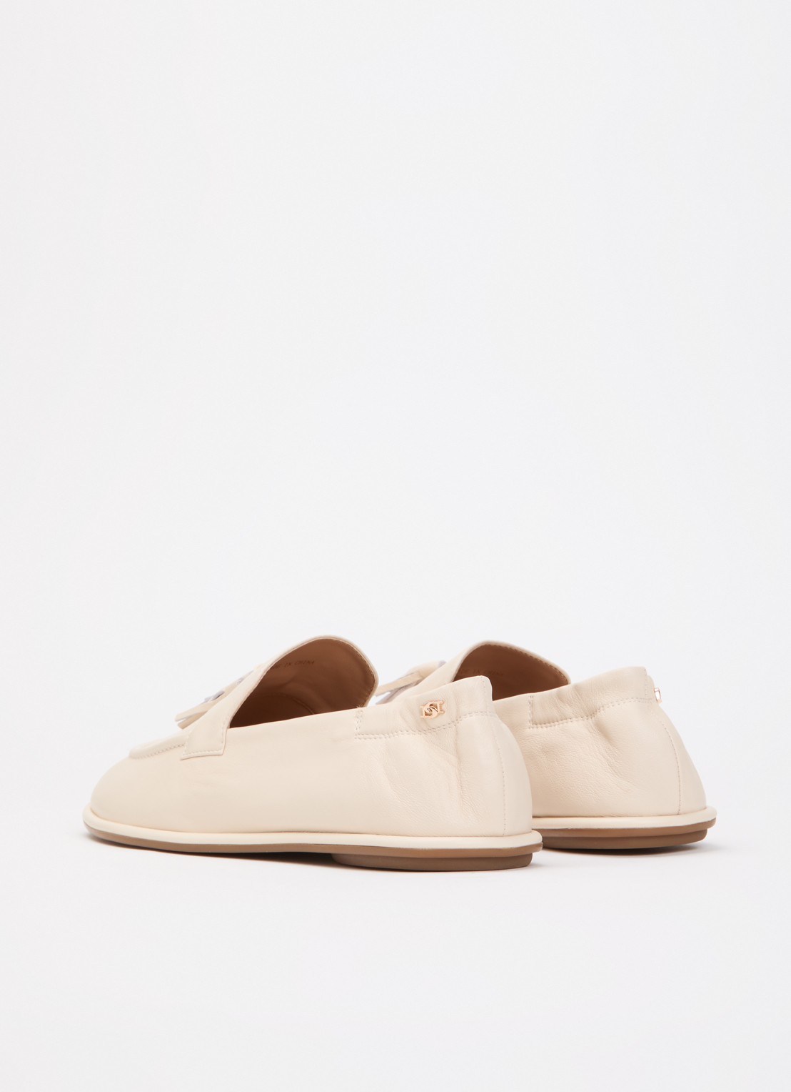 Dune London Grounding loafer van suède - achterkant creme