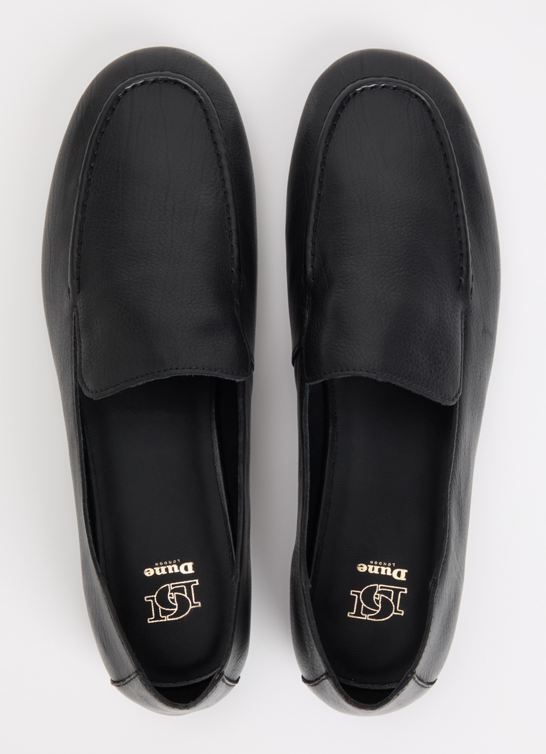 Dune London Gurl loafer van leer - detail 3 zwart