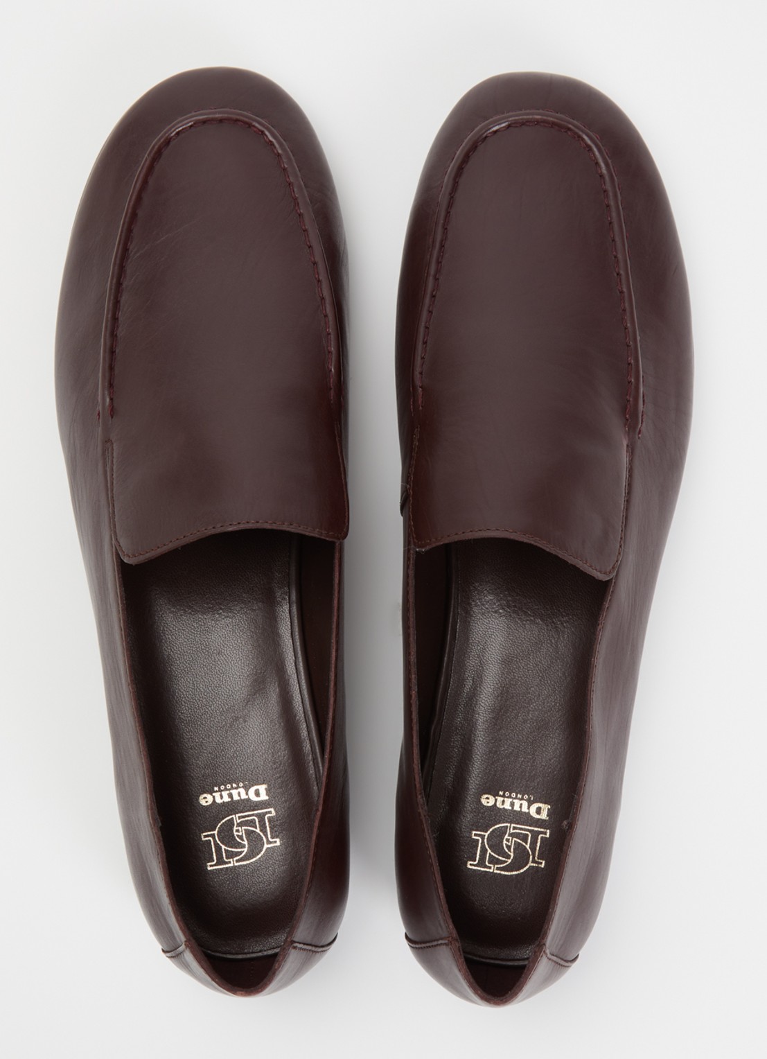Dune London Gurl loafer van leer - detail 4 bordeauxrood
