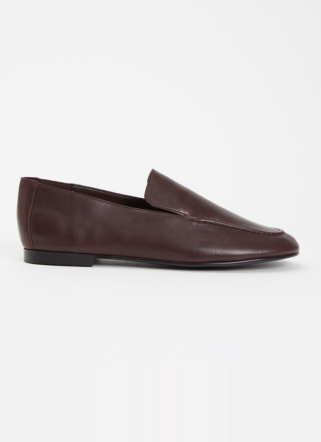 Dune London Gurl loafer van leer - voorkant bordeauxrood