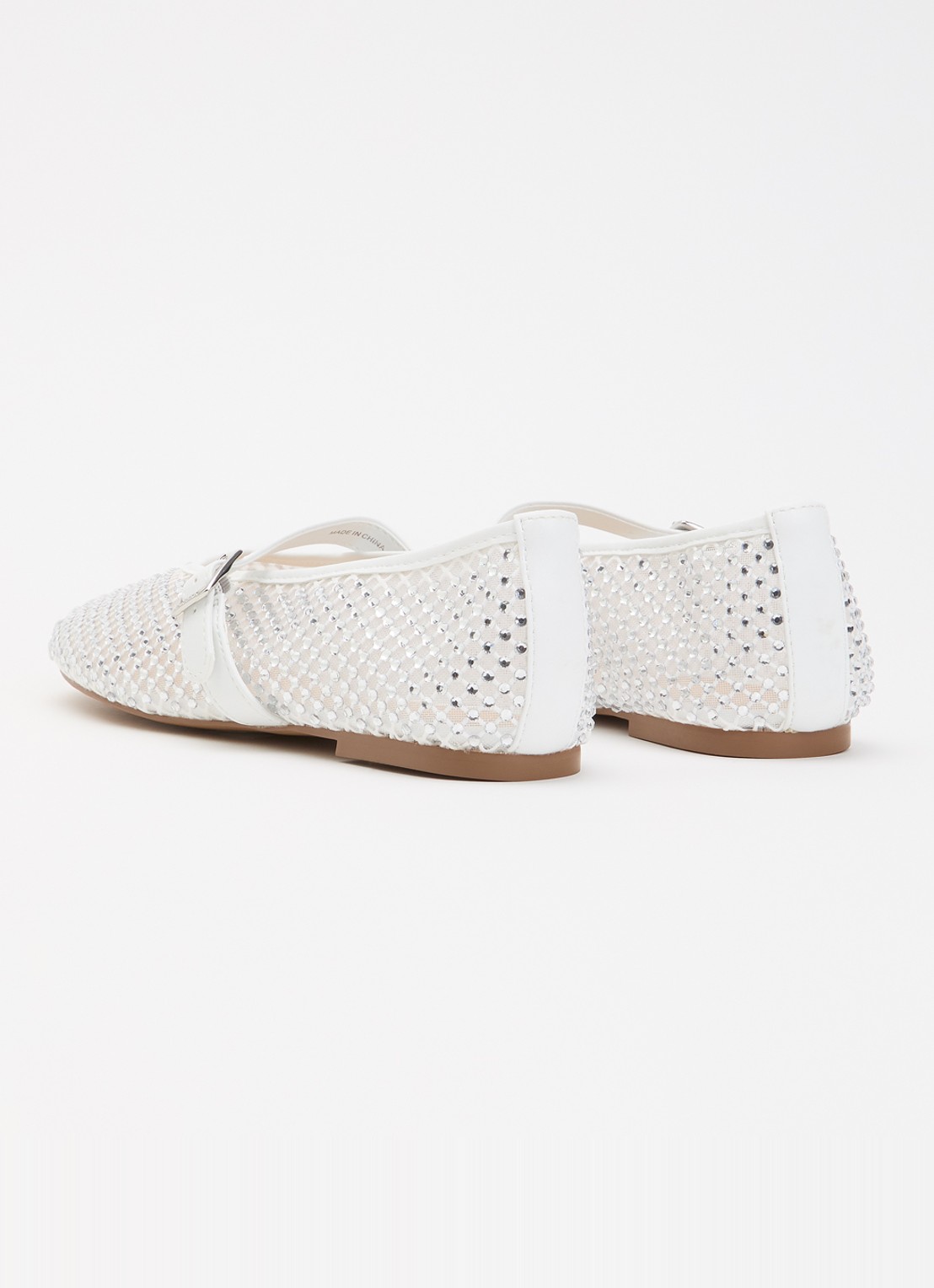 Dune London Haislee ballerina met gestrikt detail - achterkant wit