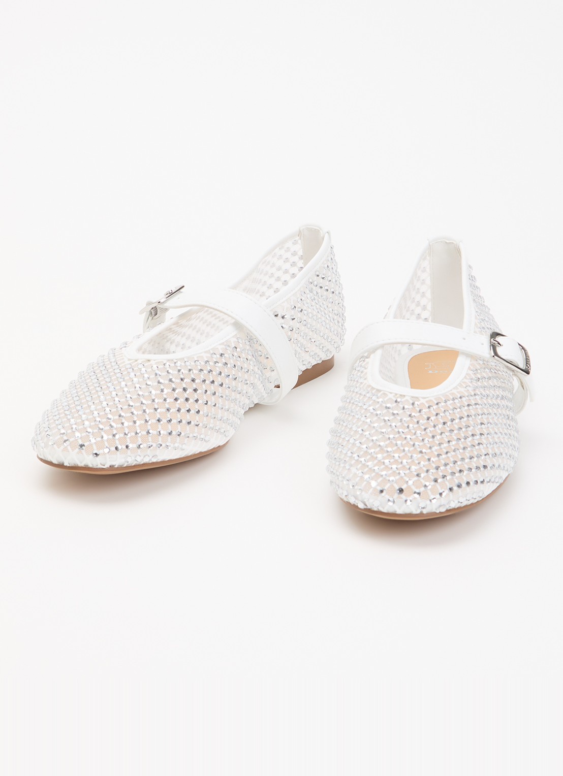 Dune London Haislee ballerina met gestrikt detail - detail 3 wit