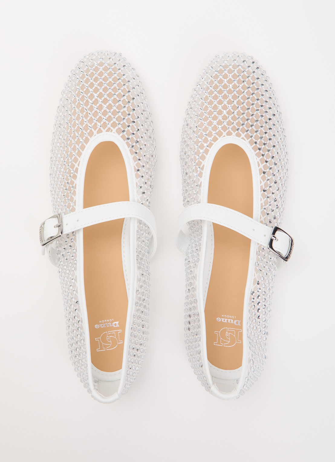 Dune London Haislee ballerina met gestrikt detail - detail 4 wit