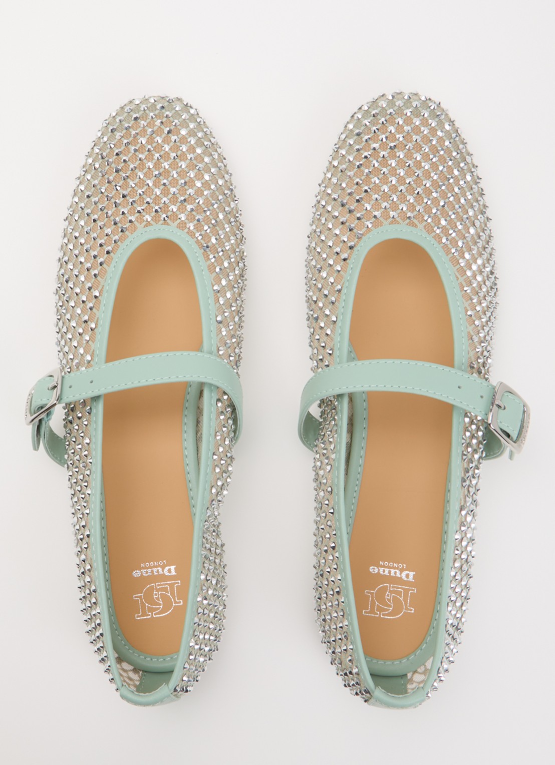 Dune London Haislee ballerina met gestrikt detail - detail 4 lindegroen