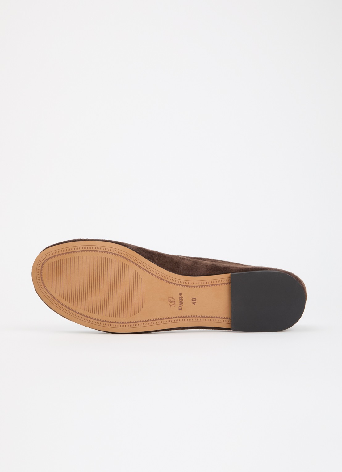 Dune London Hali ballerina van leer met strikdetail - detail 4 bruin