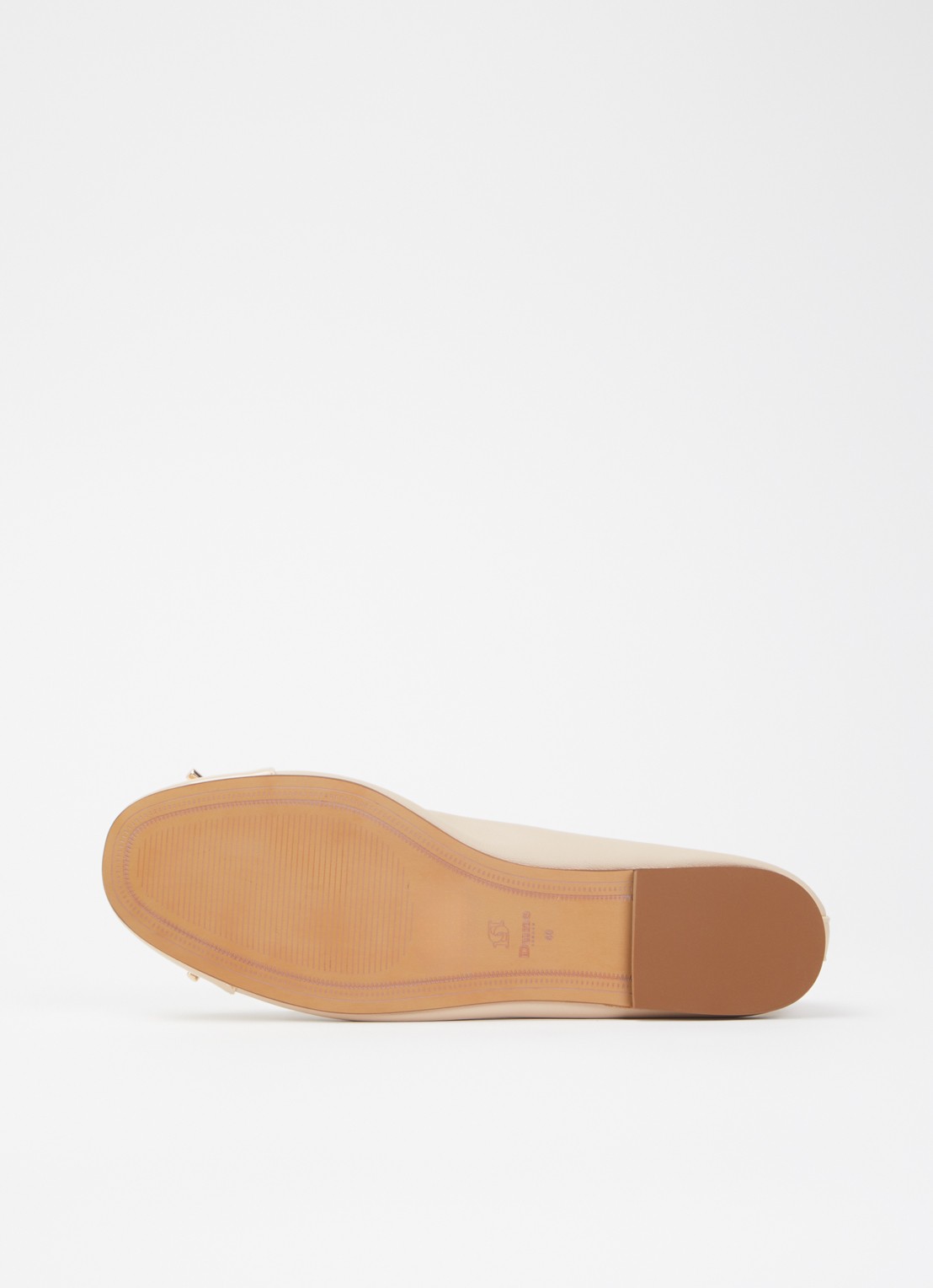 Dune London Haliah ballerina van leer met strikdetail - detail 5 beige