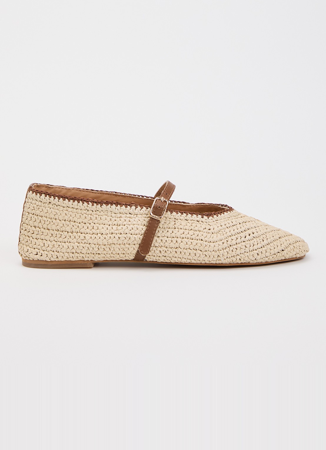 Dune London Haloha ballerina - voorkant beige