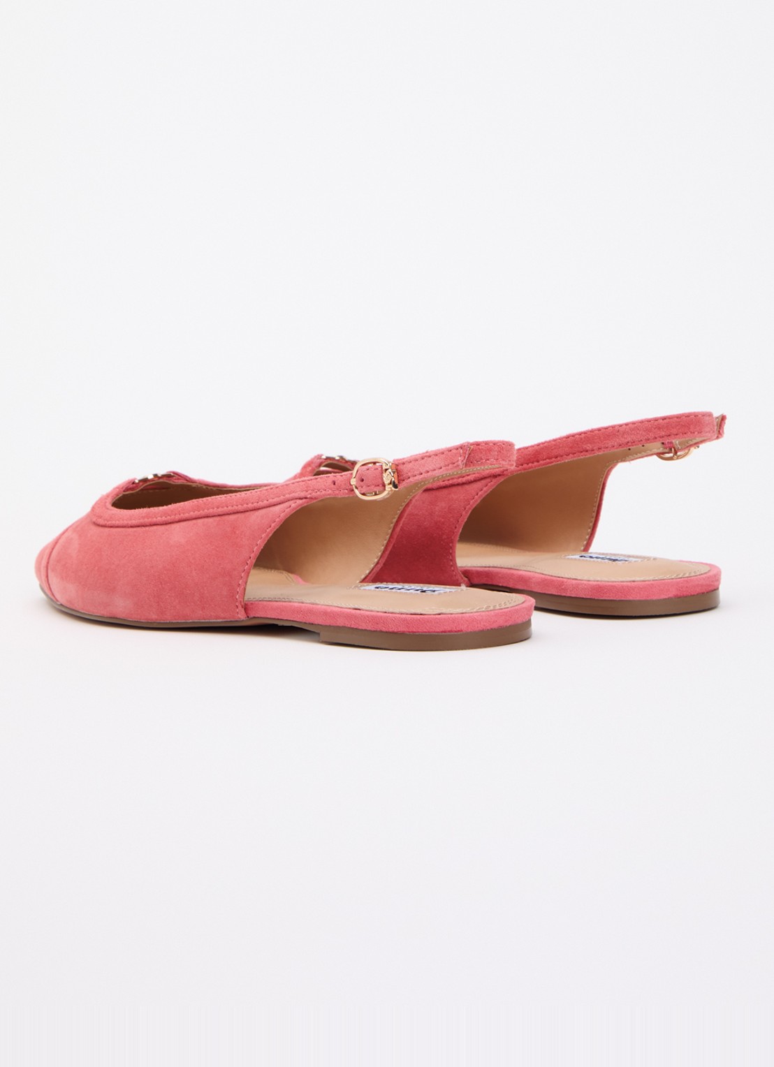 Dune London Hanna slingback van suède - achterkant oudroze