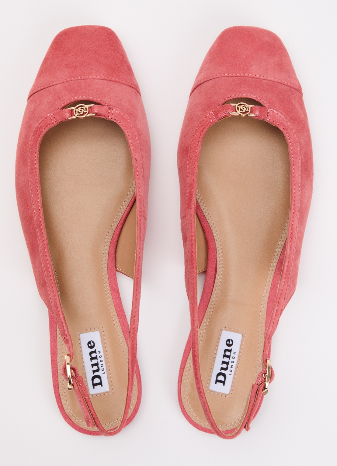 Dune London Hanna slingback van suède - detail 4 oudroze