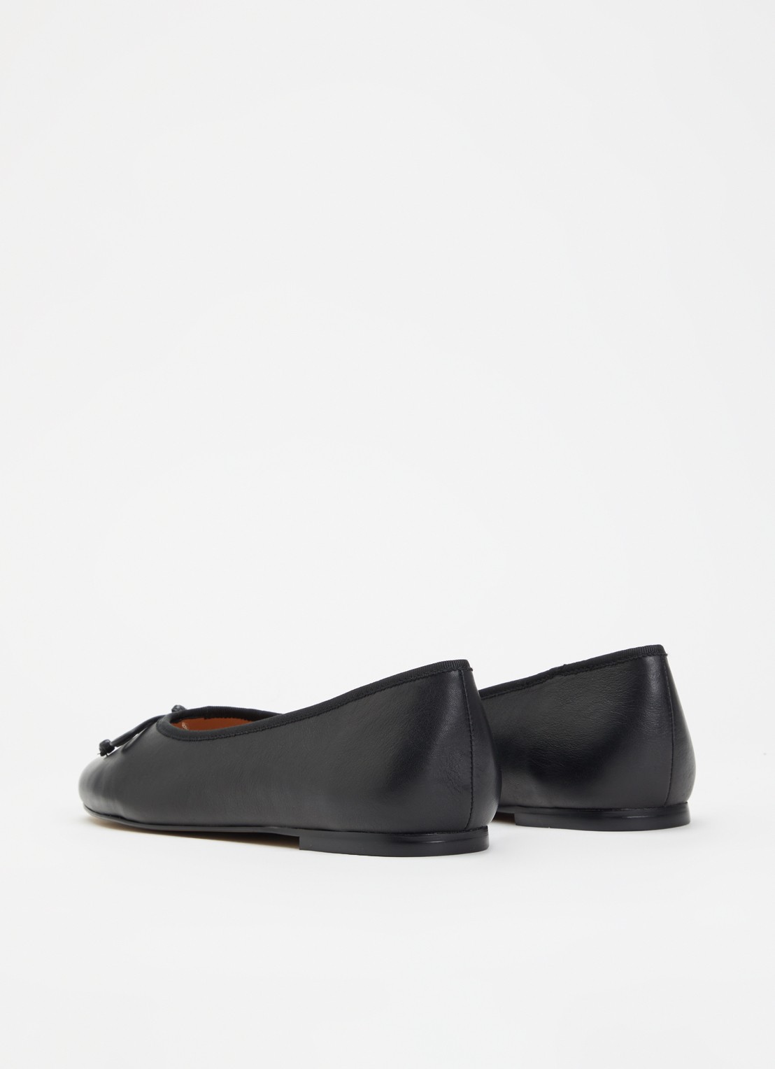 Dune London Harllowe ballerina van leer - achterkant 5 zwart