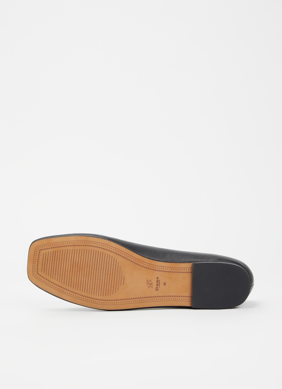 Dune London Harllowe ballerina van leer - detail 3 zwart