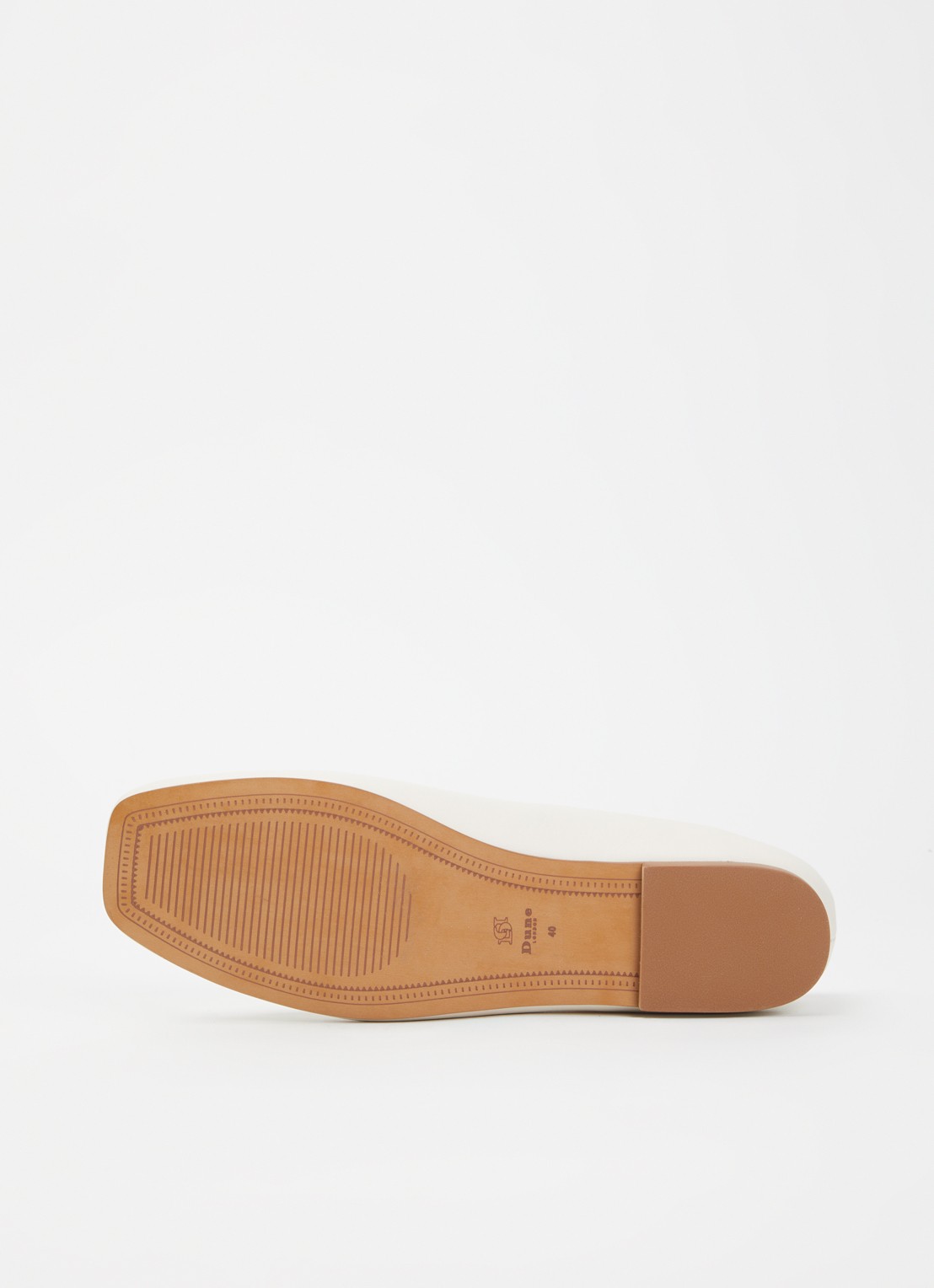 Dune London Harllowe ballerina van leer - detail 4 wit