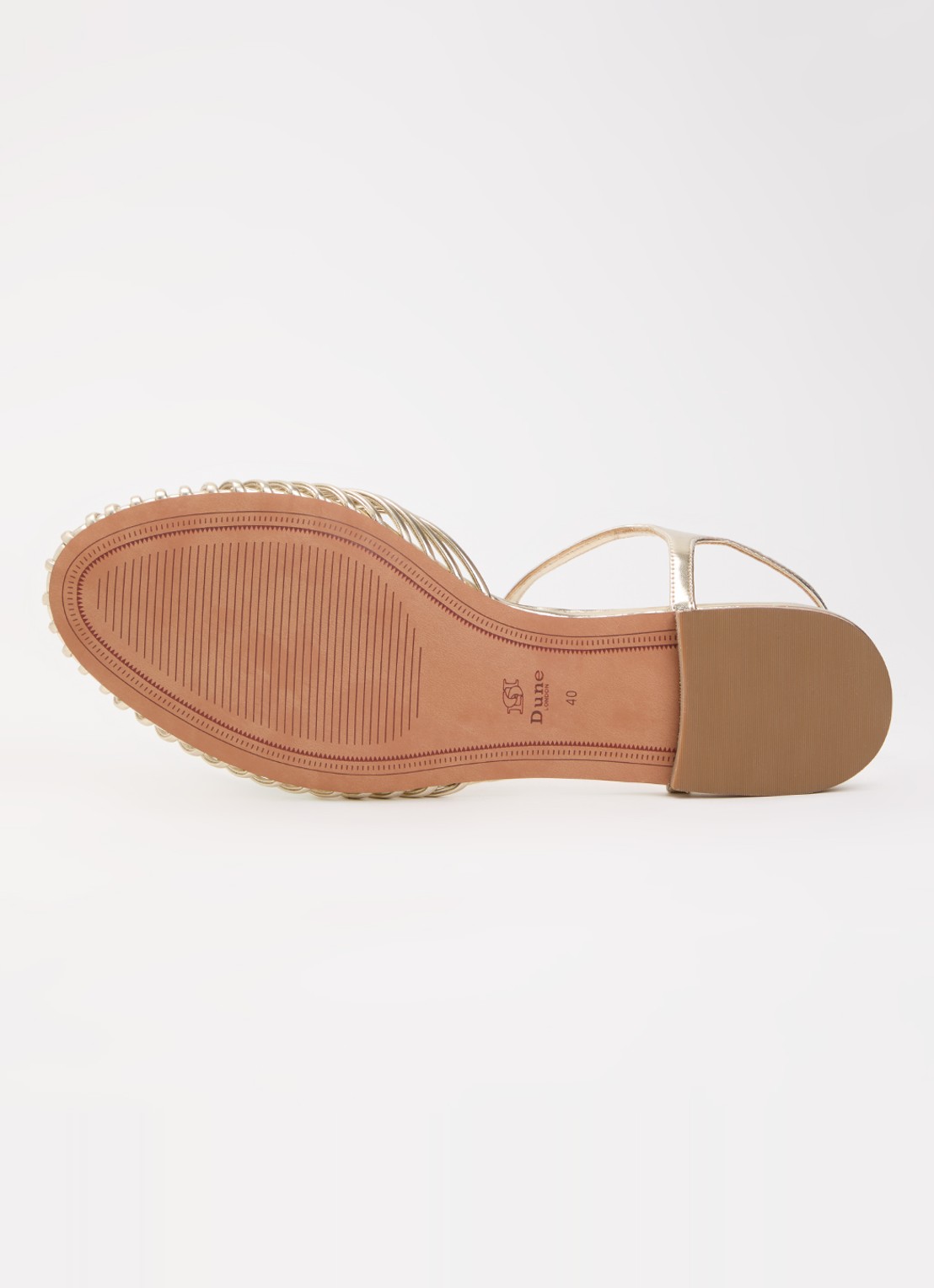 Dune London Harmoni sandaal met metallic finish - detail 3 goud