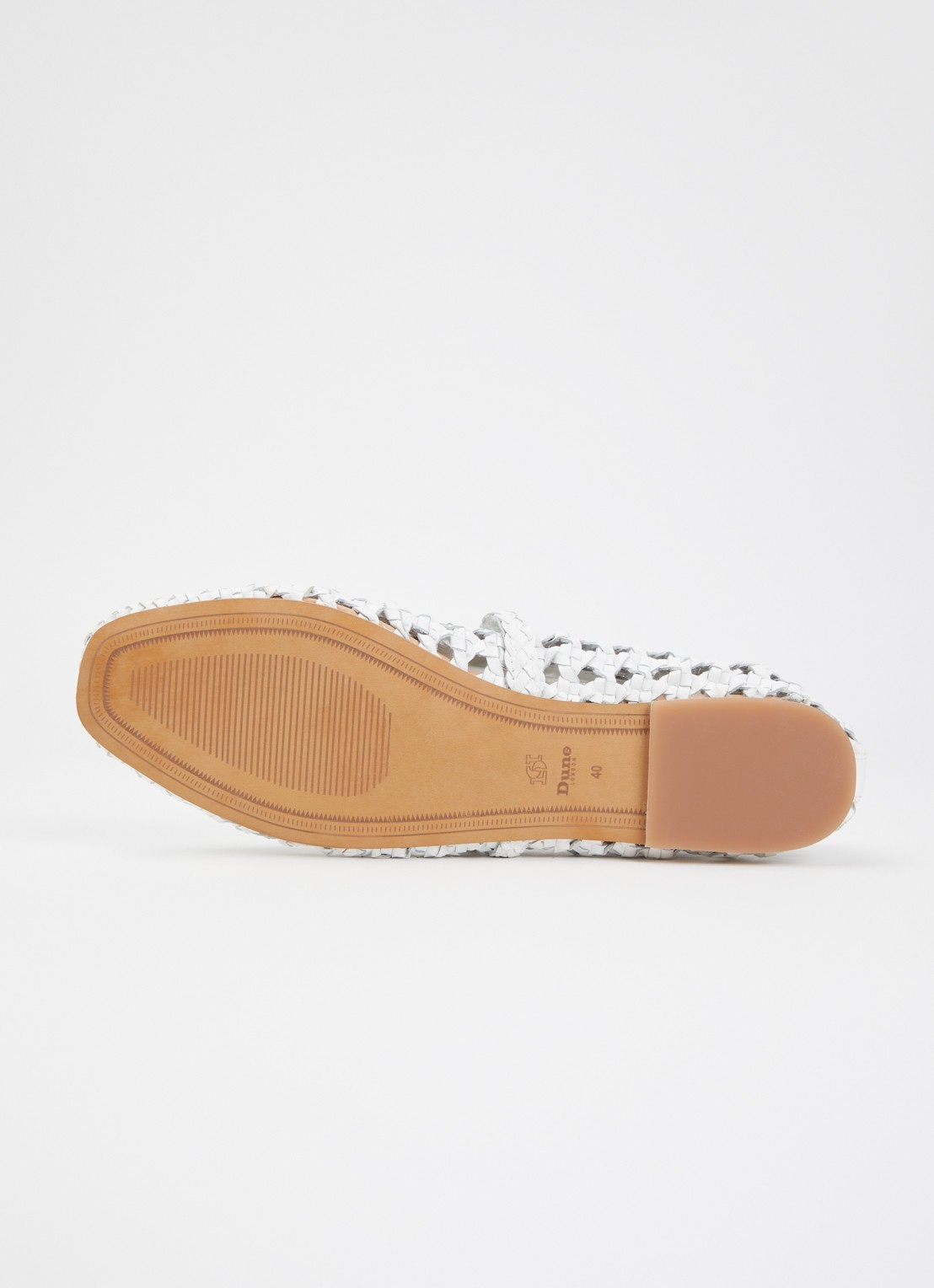 Dune London Hazella ballerina van leer - detail 5 wit
