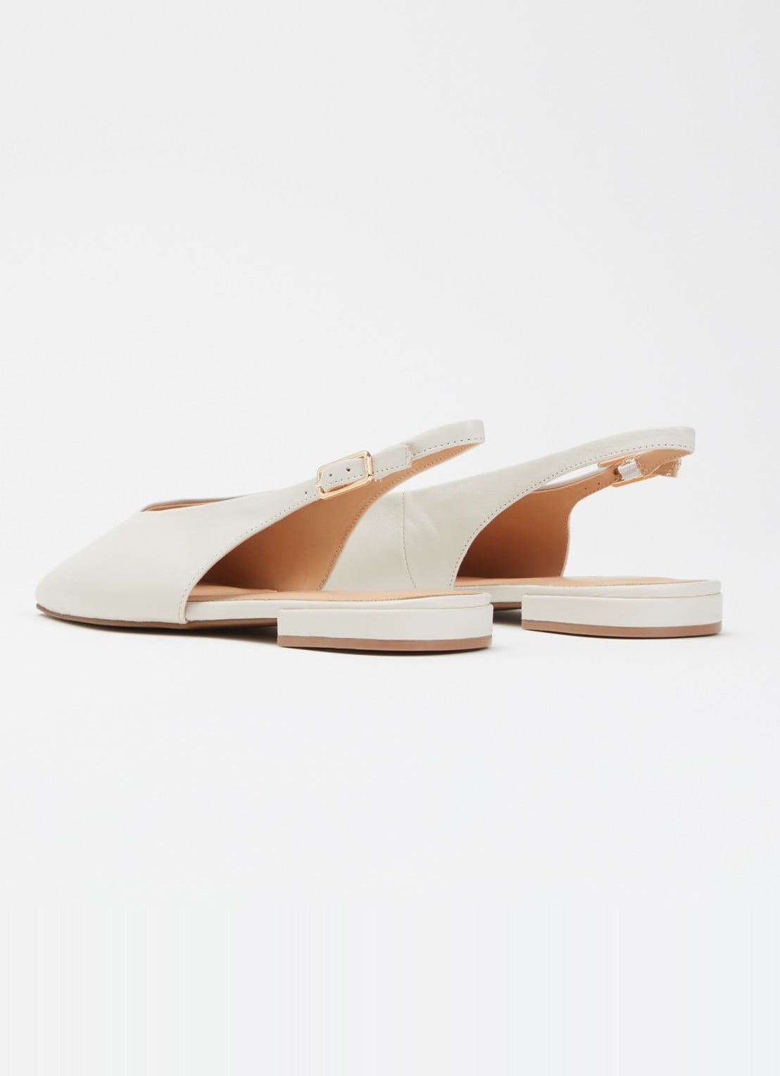 Dune London Heartbeat slingback van leer - achterkant 4 wit