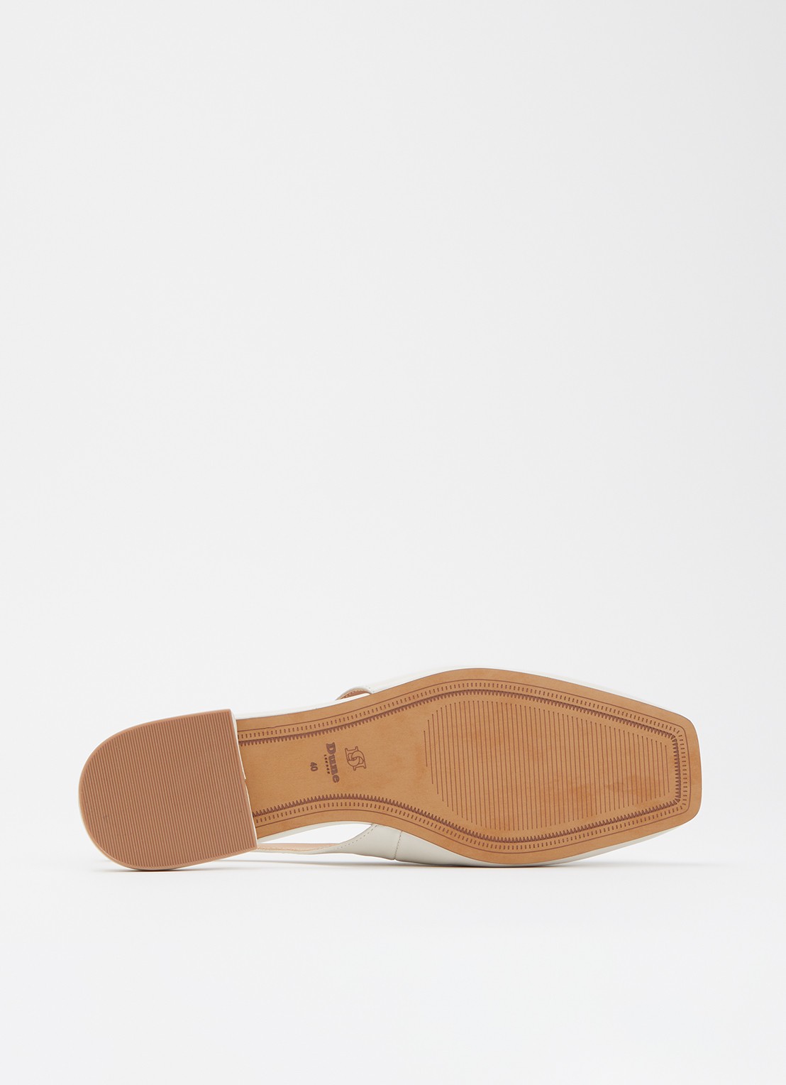 Dune London Heartbeat slingback van leer - detail 3 wit