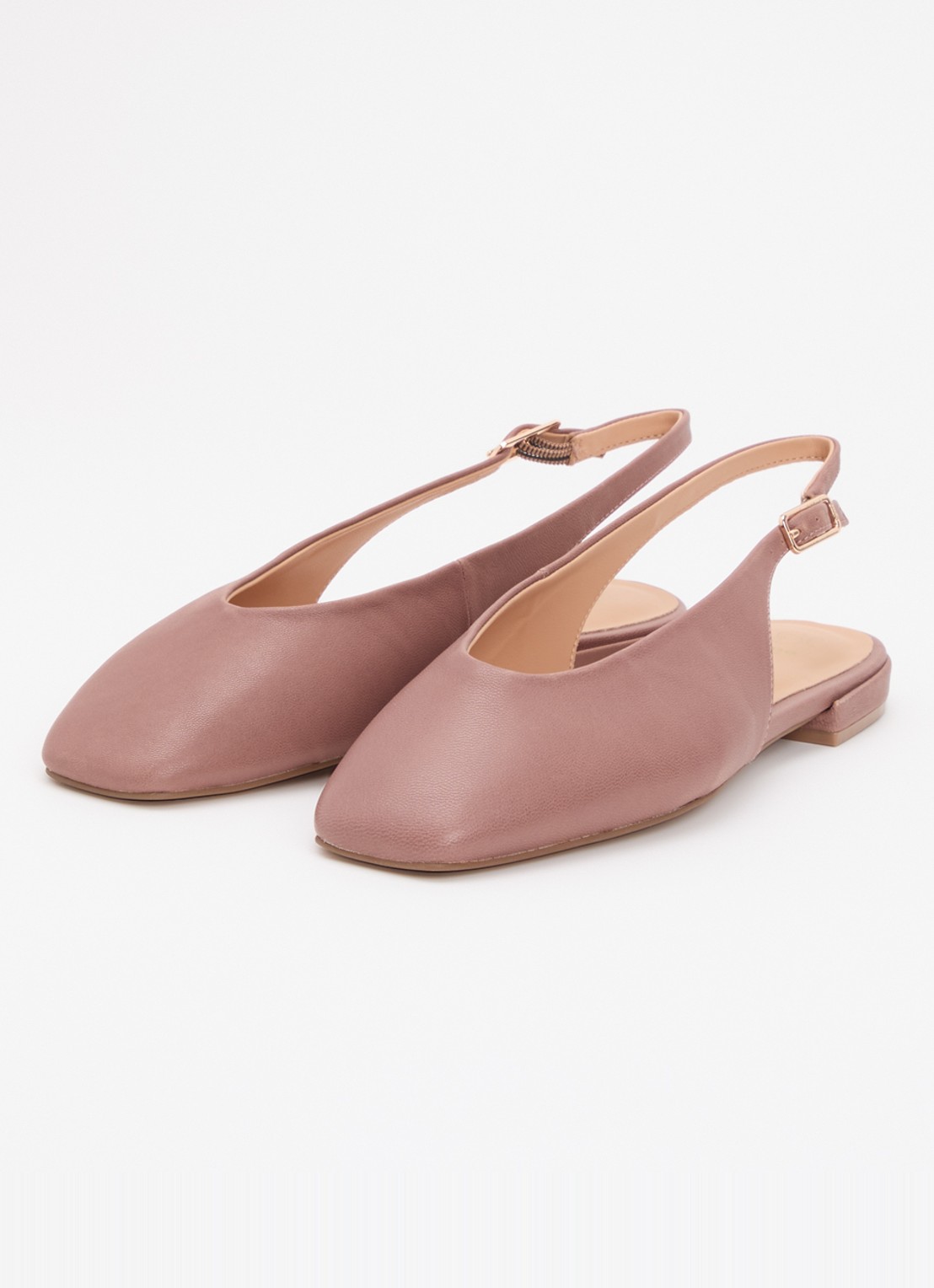 Dune London Heartbeat slingback van leer - detail 2 oudroze