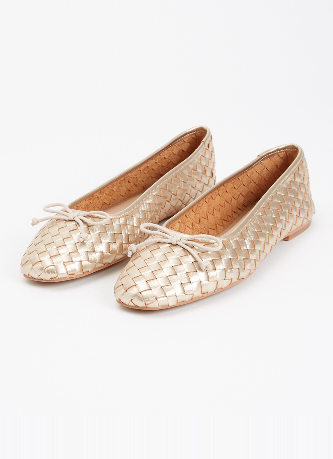Dune London Heat ballerina - detail 3 goud