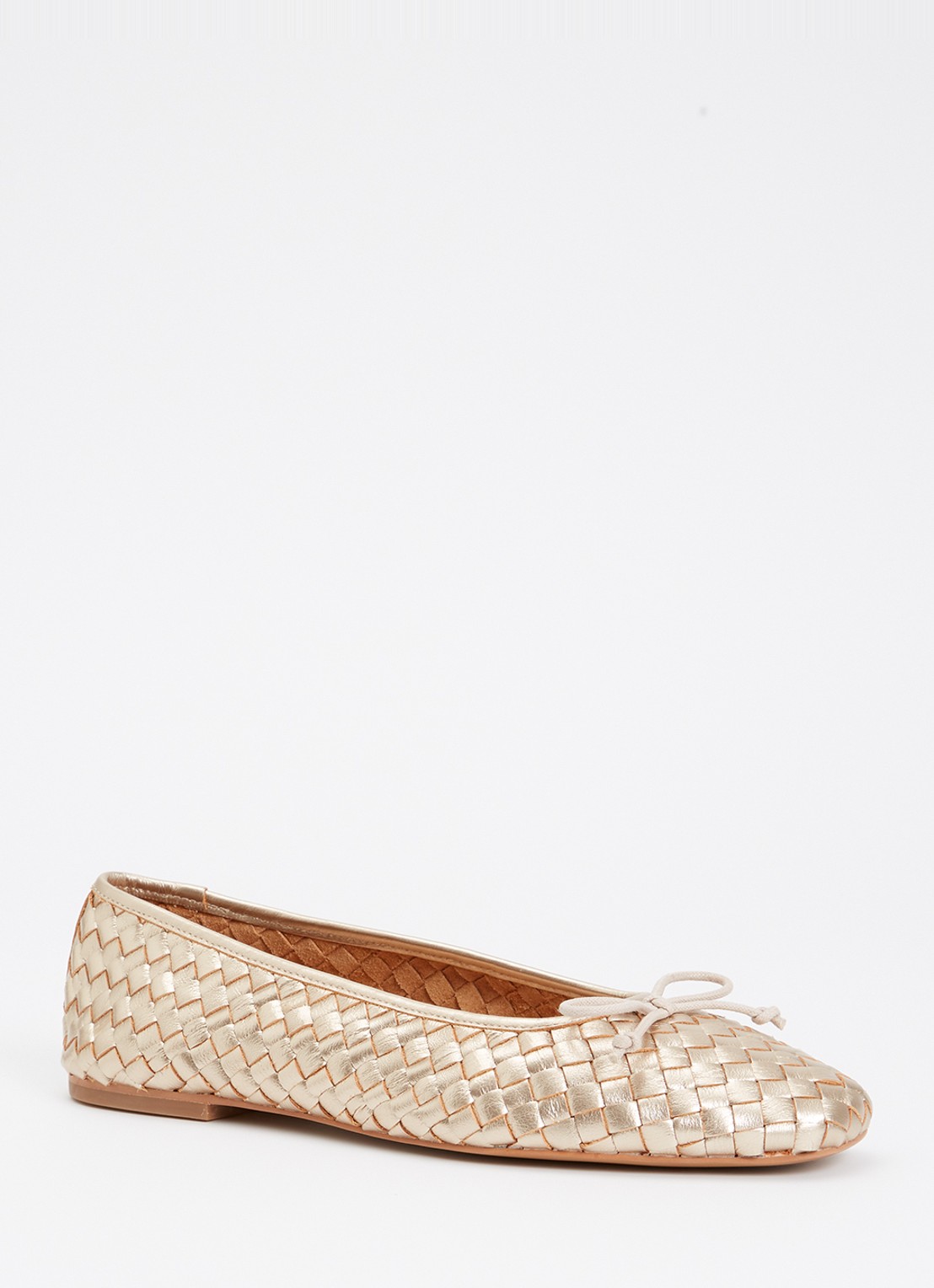 Dune London Heat ballerina - voorkant 2 goud
