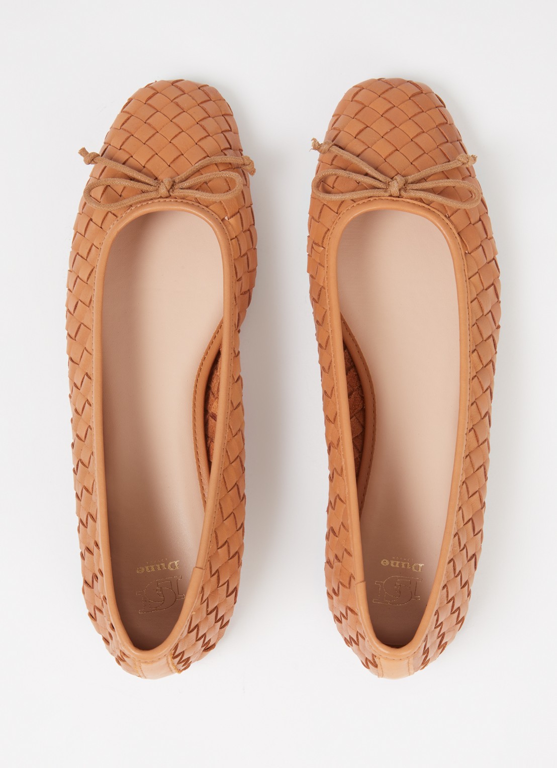 Dune London Heat ballerina - detail 2 cognac