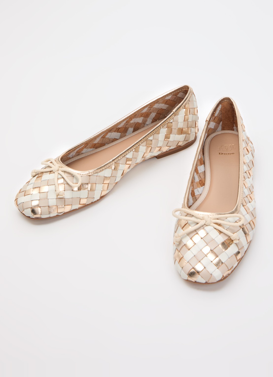 Dune London Heat ballerina - detail beige