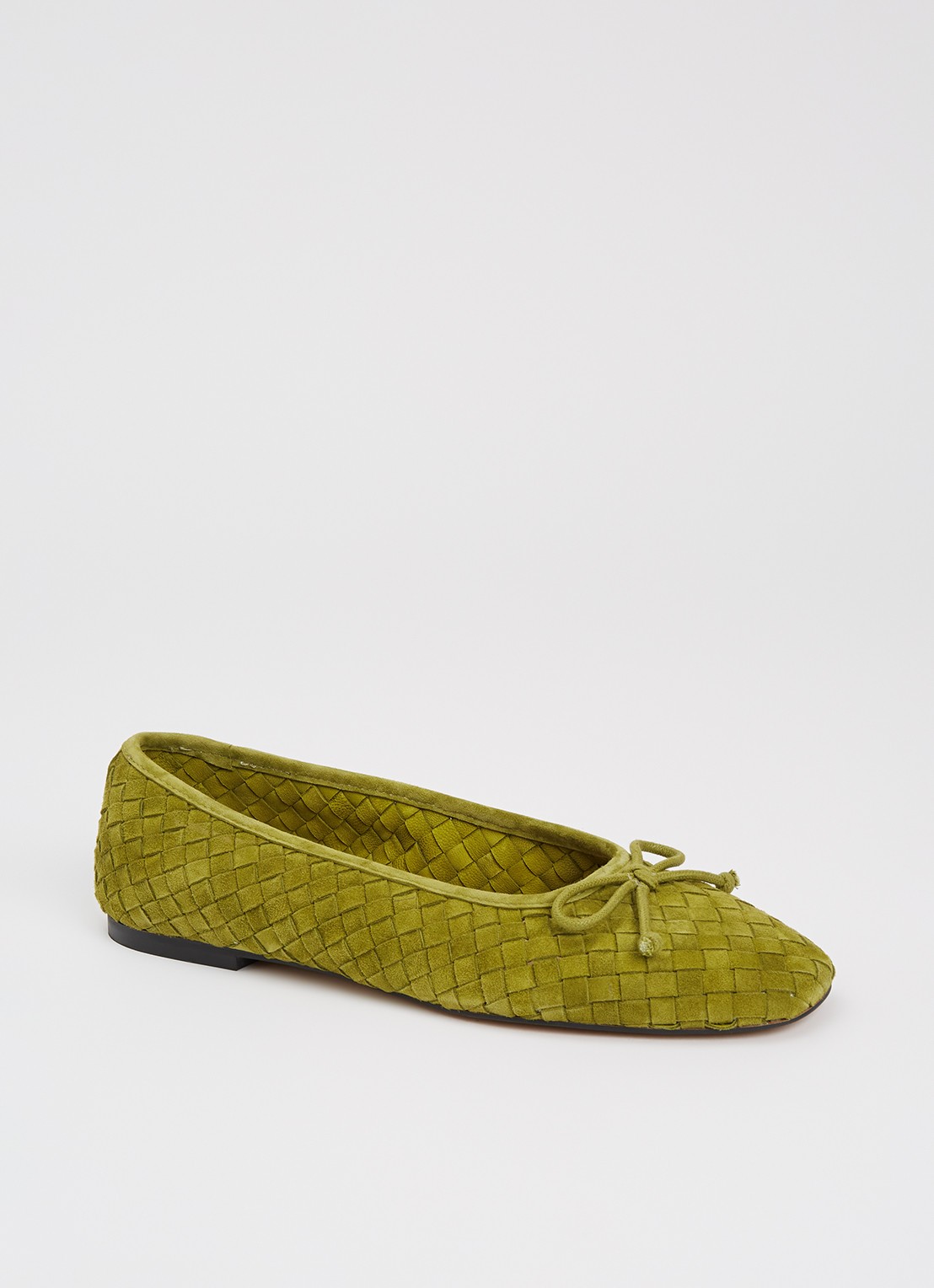 Dune London Heat ballerina - voorkant groen