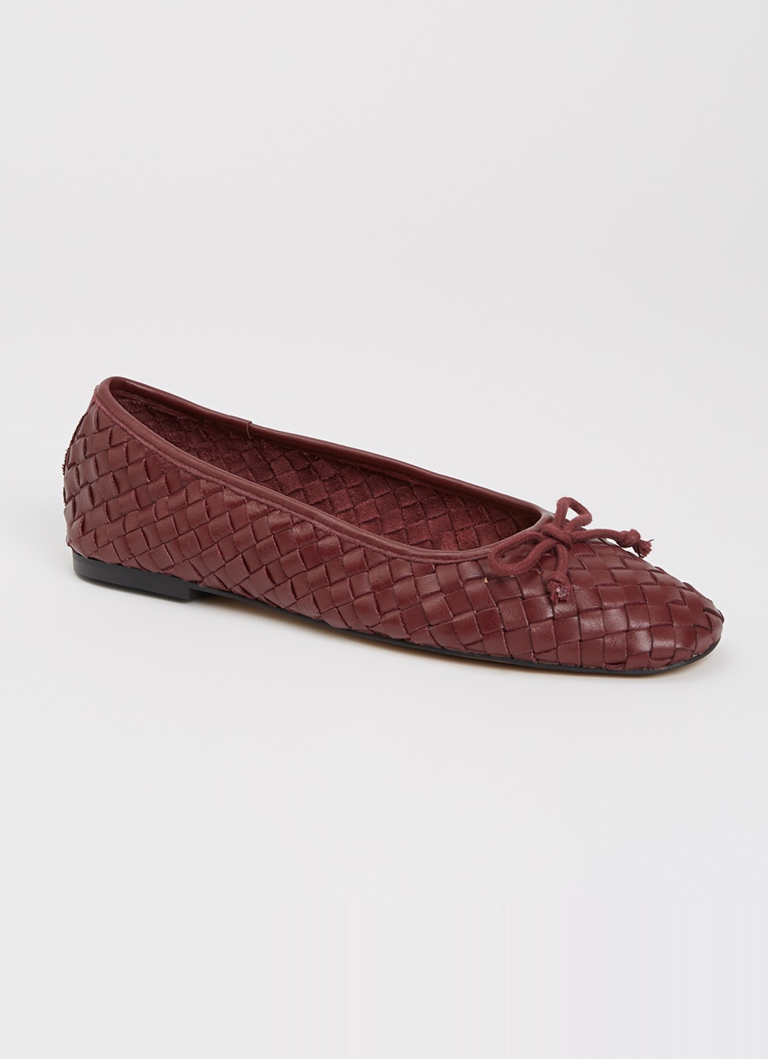 Dune London Heat ballerina - voorkant bordeauxrood