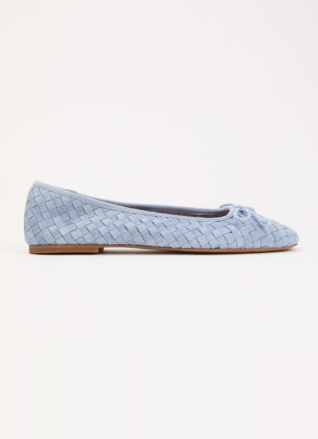 Dune London Heat ballerina - voorkant lichtblauw