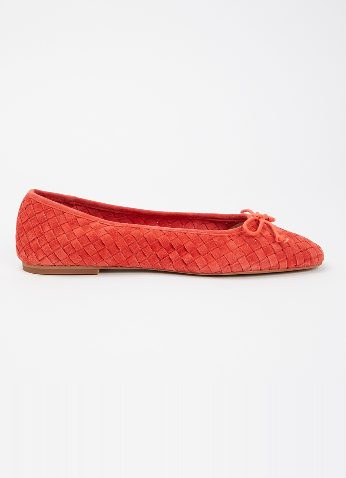 Dune London Heat ballerina - voorkant donkeroranje