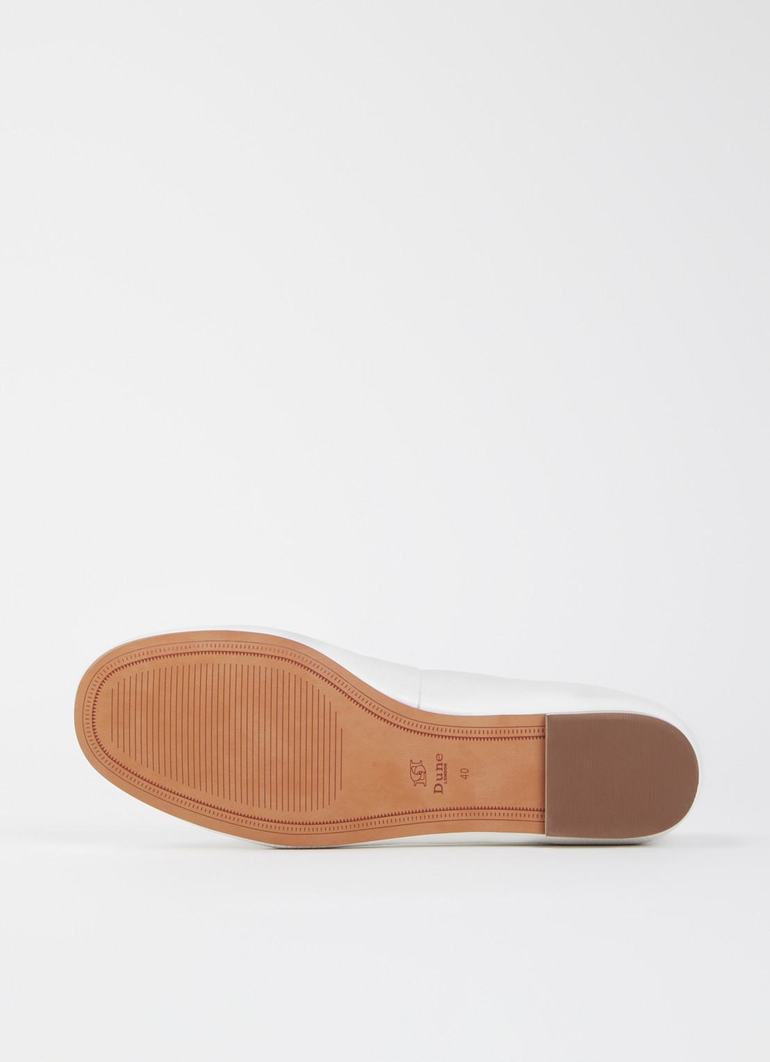 Dune London Helenne ballerina van leer - detail 4 wit