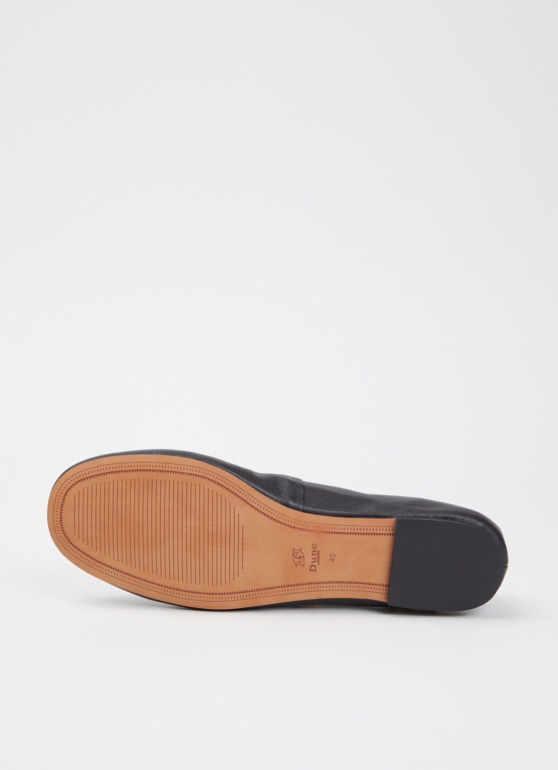 Dune London Helenne ballerina van leer - detail 5 zwart