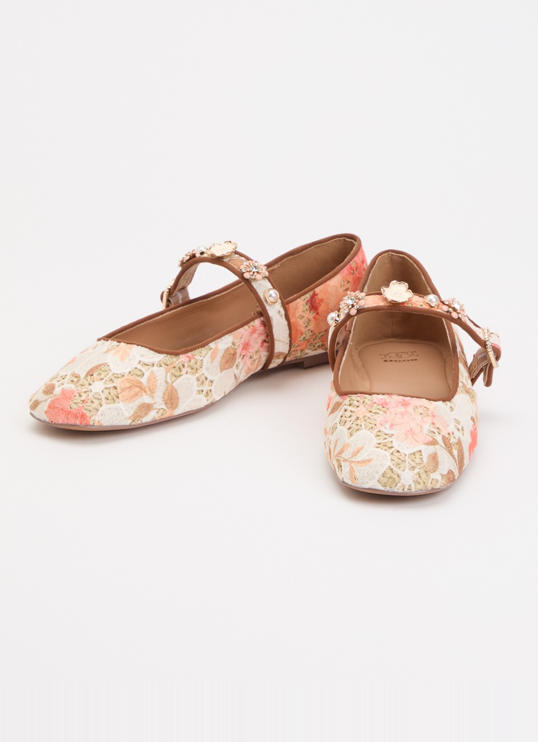 Dune London Hennrietta ballerina - detail orange