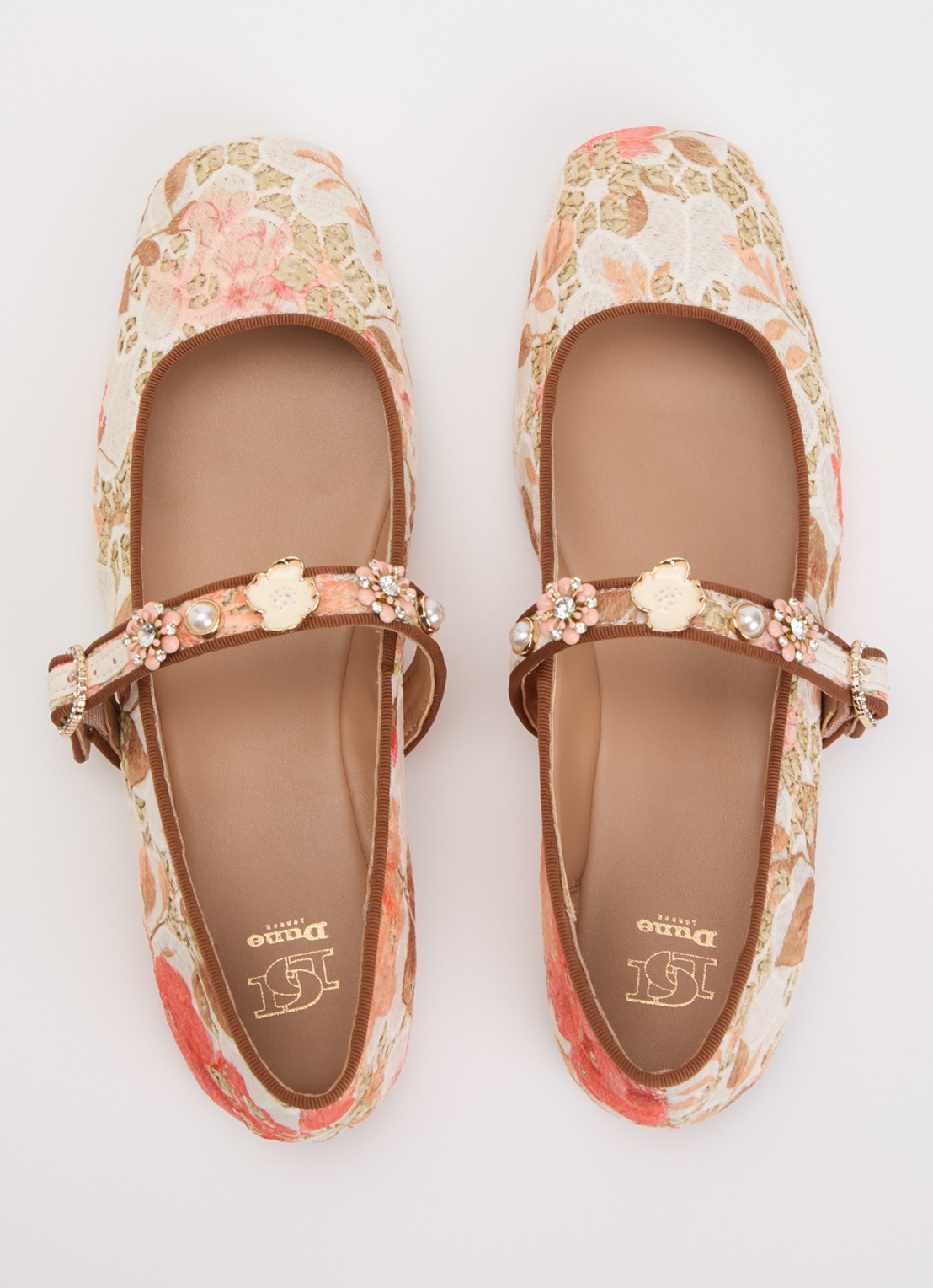 Dune London Hennrietta ballerina - detail 2 orange