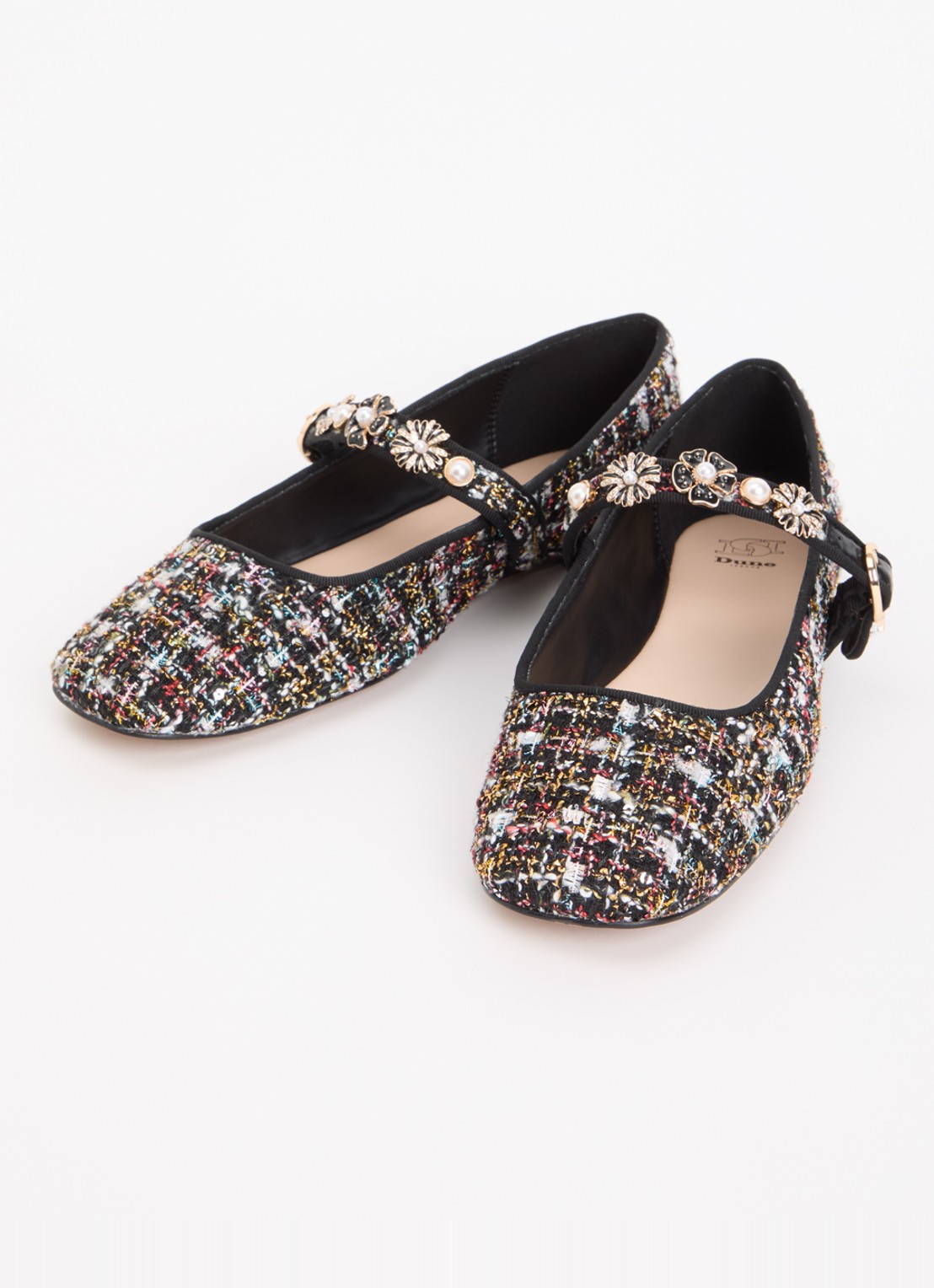 Dune London Hennrietta ballerina - detail zwart