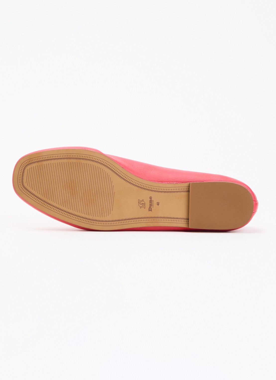 Dune London Hetta ballerina van leer - detail 5 roze