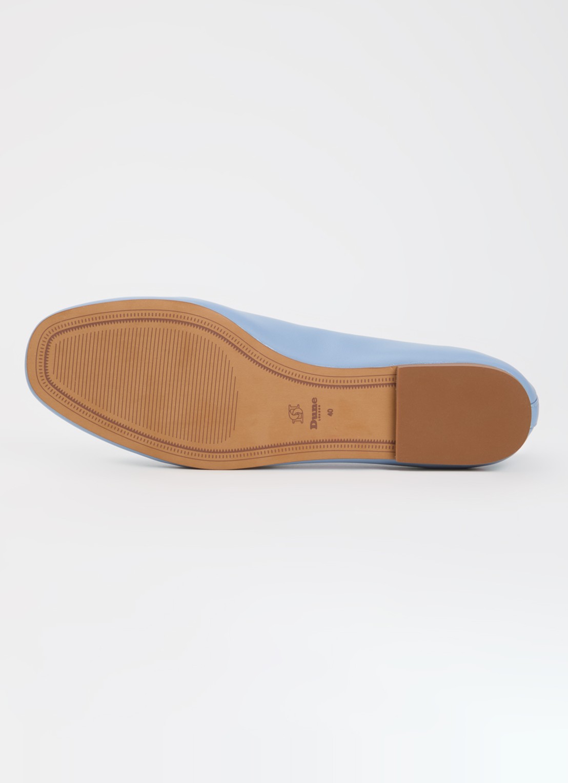 Dune London Hetta ballerina van leer - detail 5 blauw