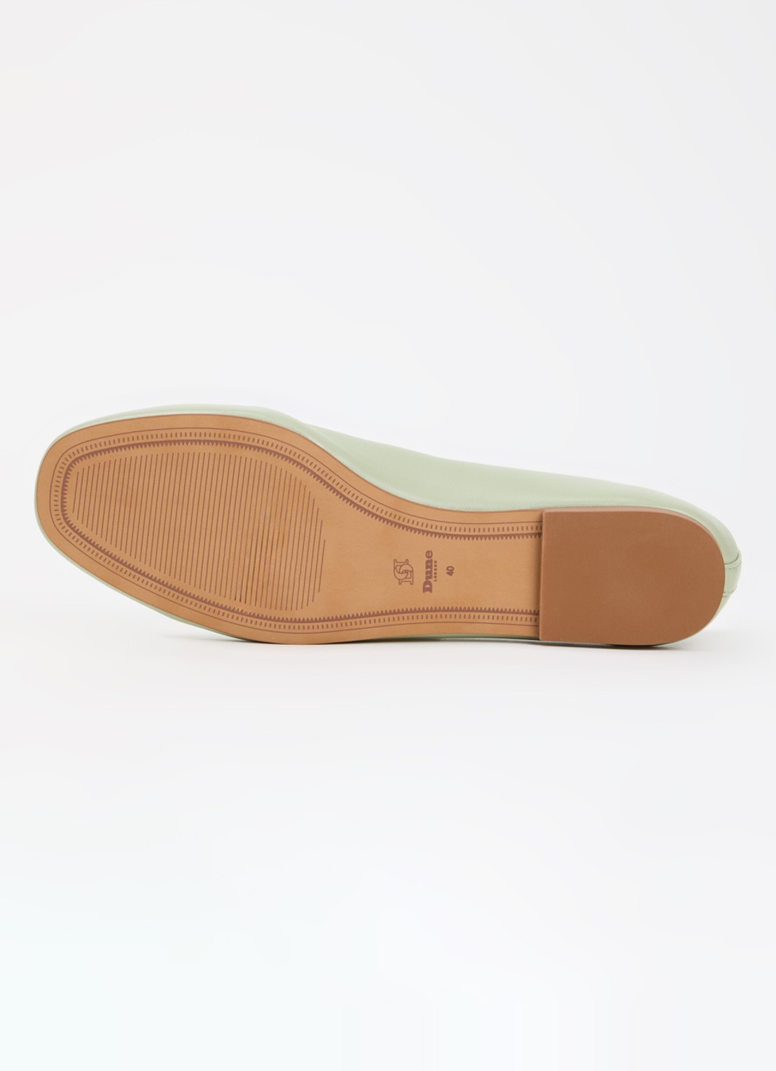 Dune London Hetta ballerina van leer - detail 4 mint