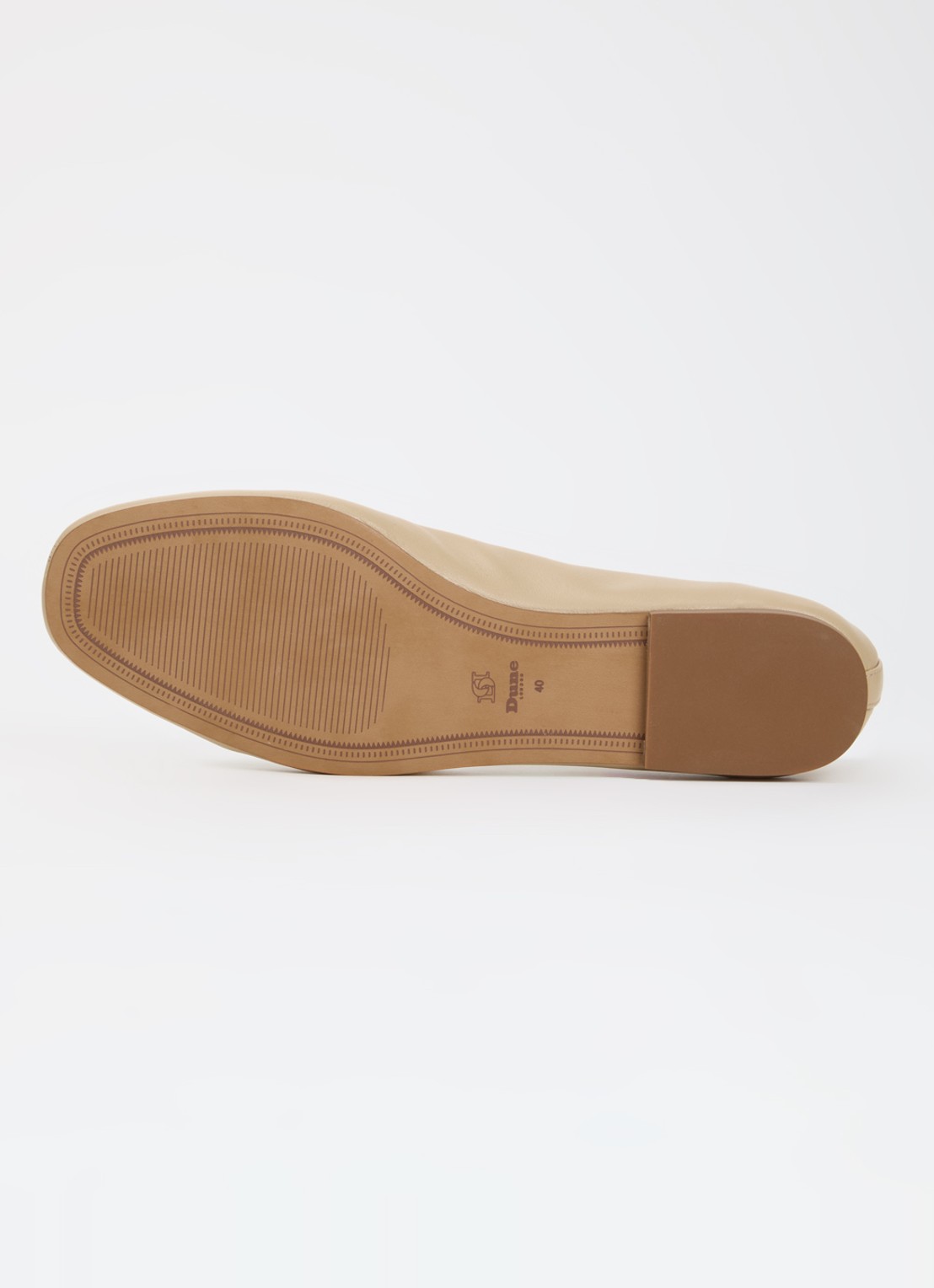Dune London Hetta ballerina van leer - detail 3 beige