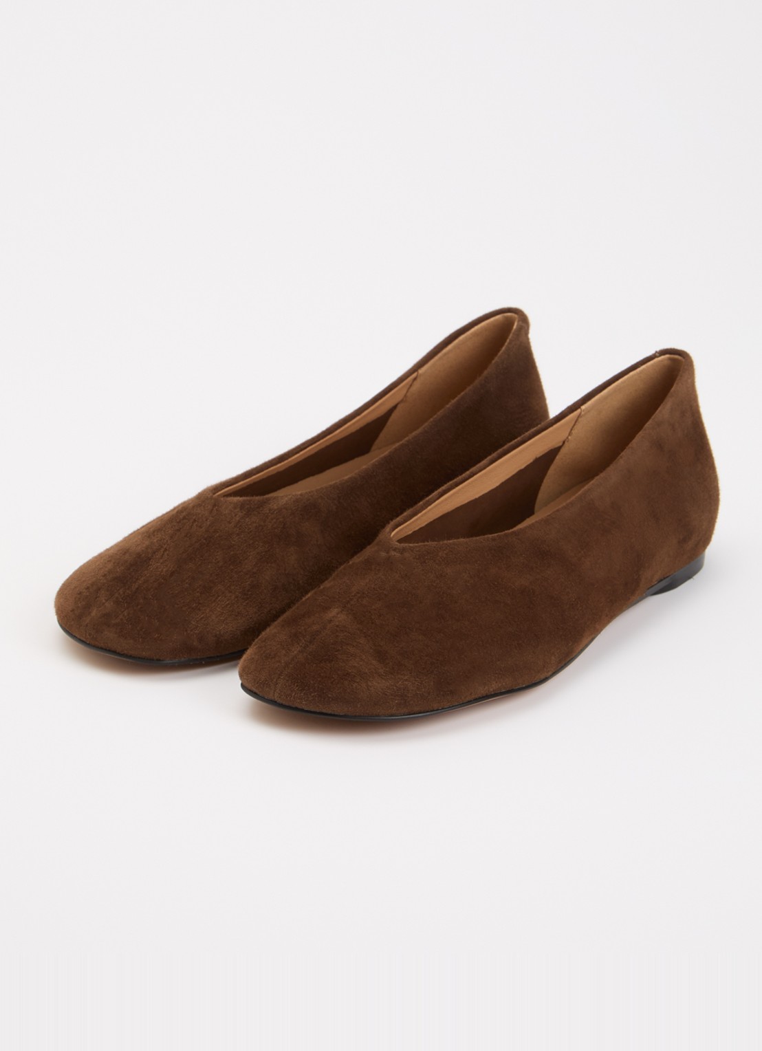 Dune London Highcut ballerina van leer - detail 3 bruin