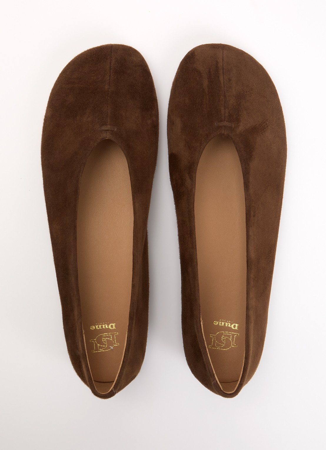 Dune London Highcut ballerina van leer - detail 4 bruin