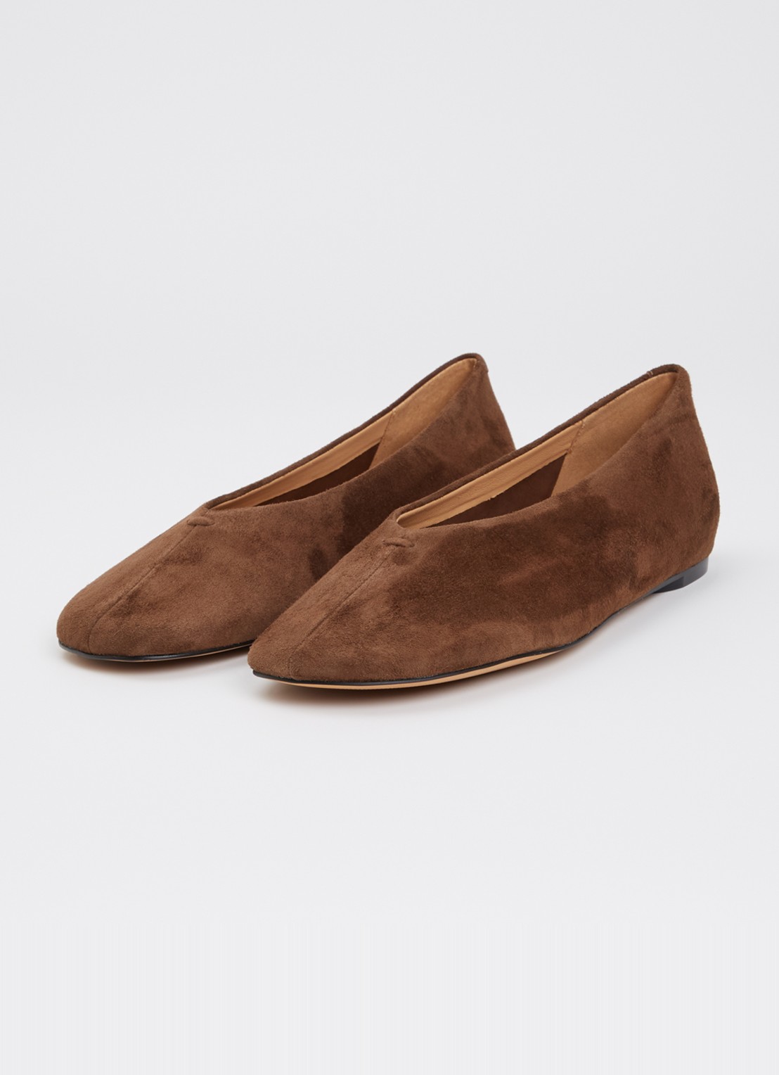 Dune London Highcut ballerina van leer - detail 6 bruin
