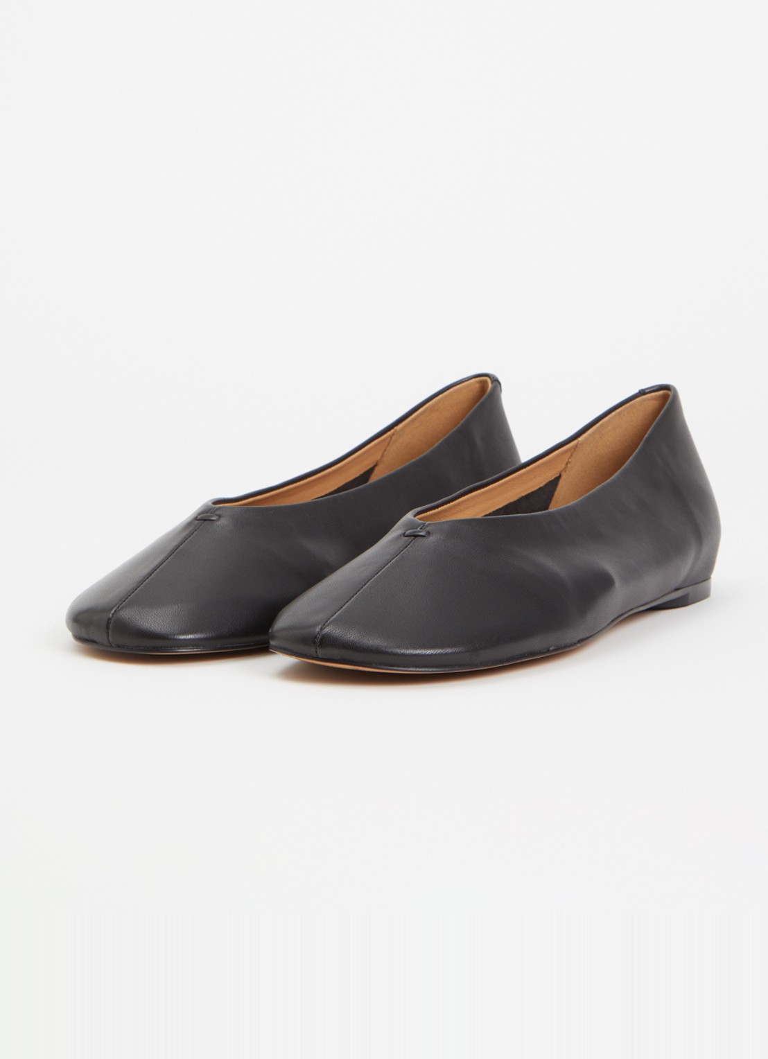 Dune London Highcut ballerina van leer - detail 2 zwart