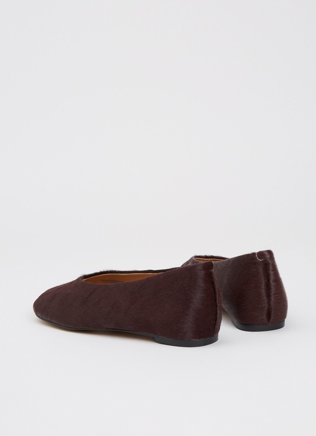 Dune London Highcut ballerina van leer - achterkant 5 bordeauxrood