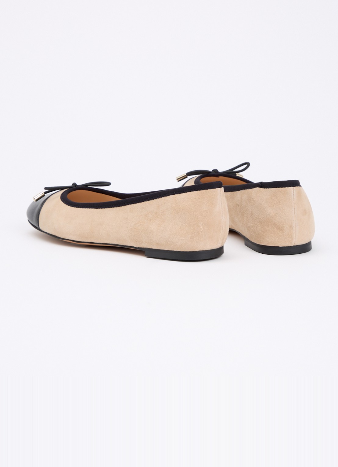 Dune London Highest ballerina met lakleren details - achterkant 5 beige