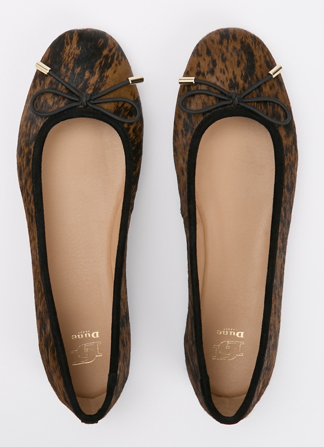 Dune London Highest ballerina met lakleren details - detail 4 donkerbruin