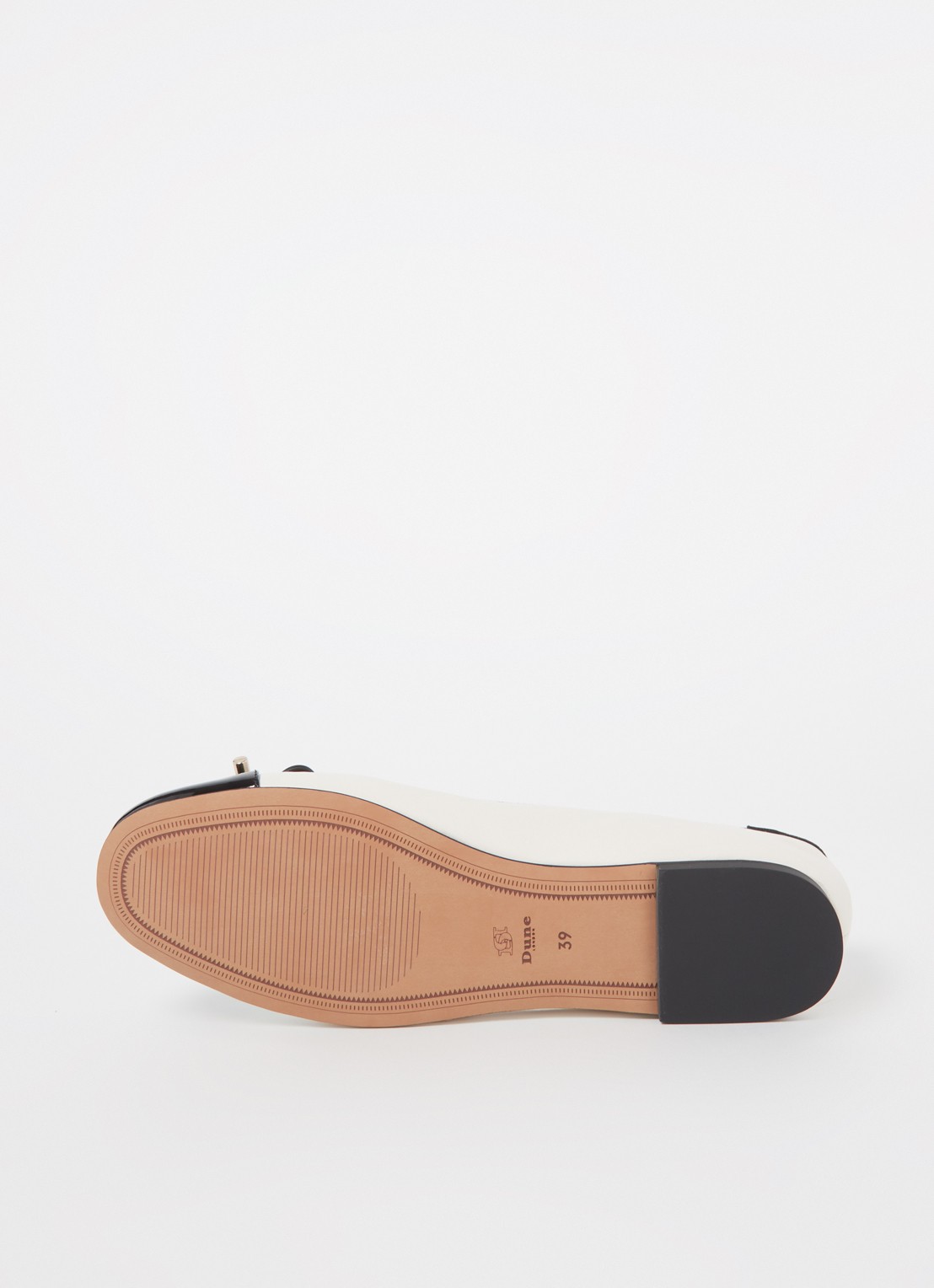 Dune London Highest ballerina met lakleren details - detail 4 gebroken wit