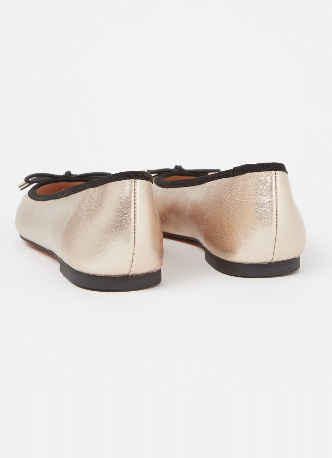 Dune London Highest ballerina met lakleren details - achterkant 5 goud